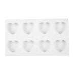 8 Cavities Silicone Cake Mold Nonstick Heat Resistant Reusable Baking Tools Birthday Christmas Bakeware Mini Heart Mould Silicone Mold For Chocolate 8 Cavities 3D Heart Molds For Chocolate Cake Mold Tray Stevvex