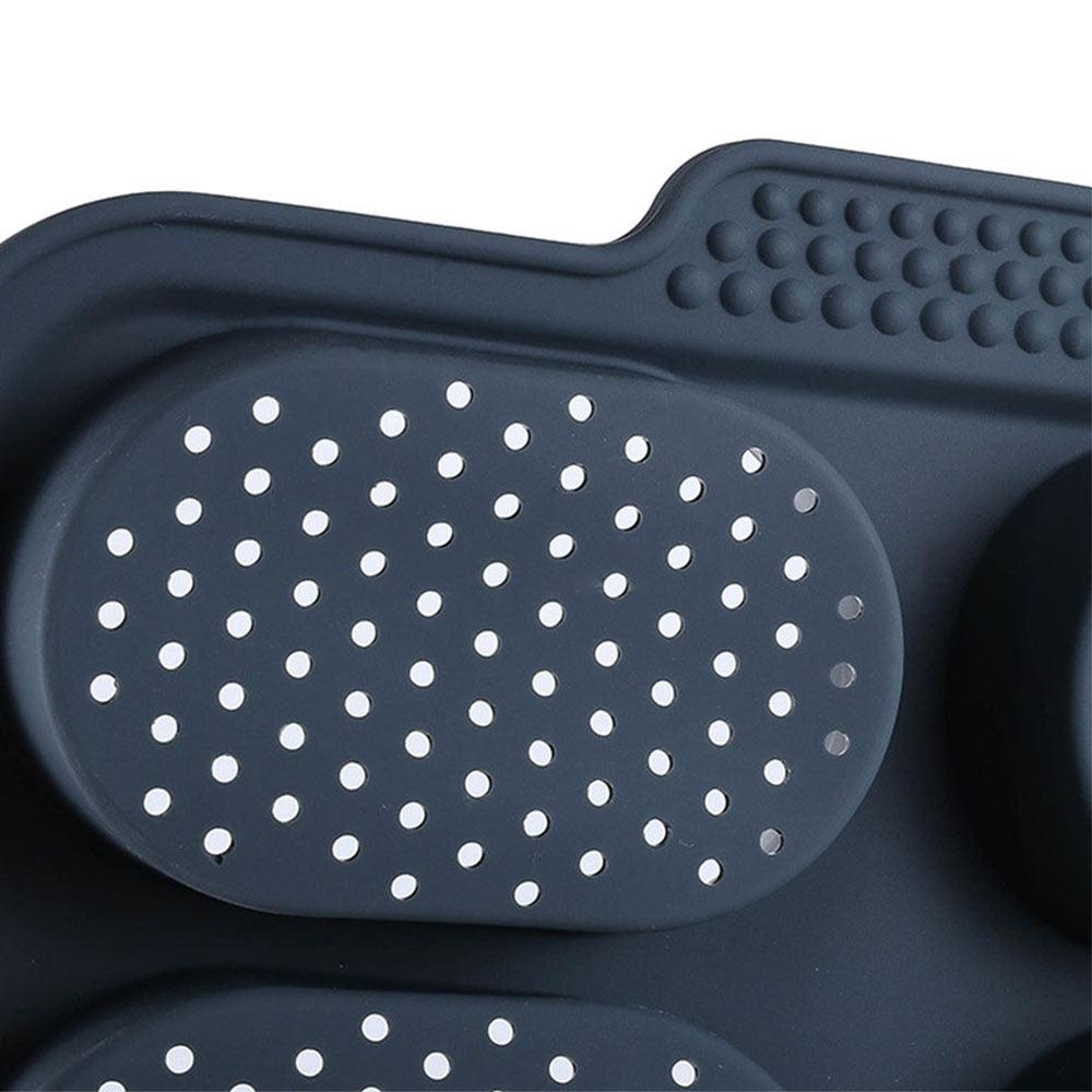 8 Cavity Bread Mold Silicone Baking Toast Moulds Home Cake Food Grade French Bread Biscuit Molds Non-stick Perforated Pan, Bread Crisping Tray, Loaf Baking Mould, French Bread, Breadstick Stevvex