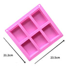 8 Cavity Cake Mold Rectangular Chocolate Silicone Moulds Handmade Soap Mold Moon Cake Decorate Baking Mould Cube Tray Ice Bar Silicone Mold Cereal Energy Bar Mold Butter Mold Stevvex