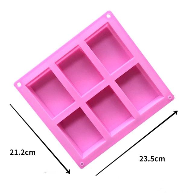 8 Cavity Cake Mold Rectangular Chocolate Silicone Moulds Handmade Soap Mold Moon Cake Decorate Baking Mould Cube Tray Ice Bar Silicone Mold Cereal Energy Bar Mold Butter Mold Stevvex