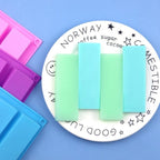 8 Cavity Cake Mold Rectangular Chocolate Silicone Moulds Handmade Soap Mold Moon Cake Decorate Baking Mould Cube Tray Ice Bar Silicone Mold Cereal Energy Bar Mold Butter Mold Stevvex