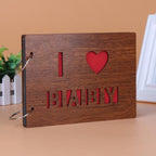 8 Inch Wood Cover Albums Handmade Pasted Photo Album Personalized Baby Lovers DIY Photo Albums Birthday Gift Family Scrapbook Albums Family Anniversary Gift For Couple