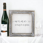 Framed Wine Sign Wall Art Rustic Home Decor For Wine Lovers Kitchen Bar Display Gift BandsCo Straps