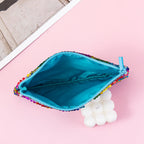Mermaid sequined pencil case, two-color stationery storage bag, portable cosmetics change purse, small purse - SJB-DIAMOND ELITES