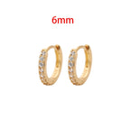 Stainless Steel Minimalist Huggie Hoop Earrings Pi-Mart
