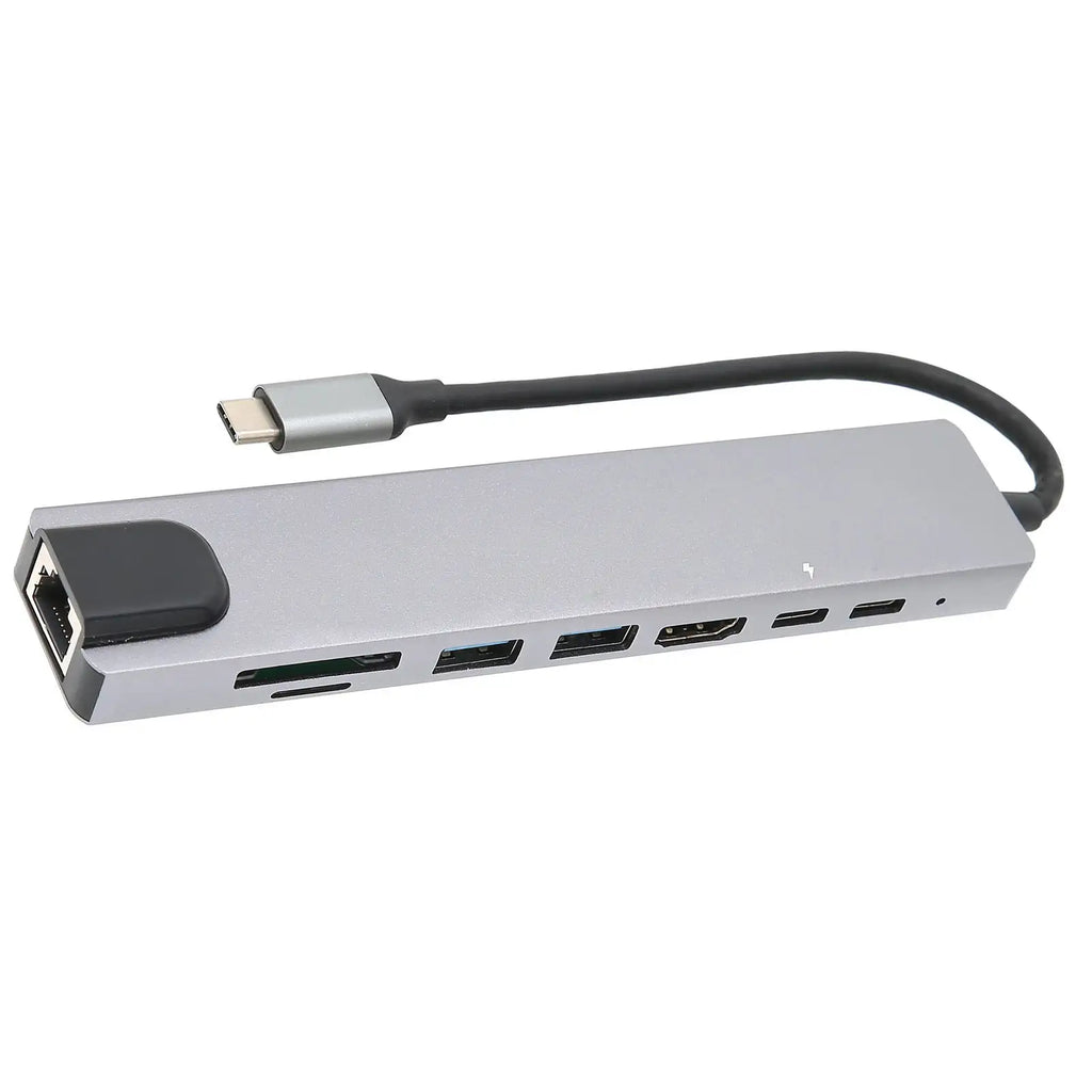 Docking Hub 8 in 1 Type‑C to High‑Definition Multimedia Interface USB PD Expansion Dock for Transfer Data - SJB-DIAMOND ELITES