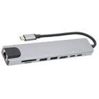 Docking Hub 8 in 1 Type‑C to High‑Definition Multimedia Interface USB PD Expansion Dock for Transfer Data - SJB-DIAMOND ELITES