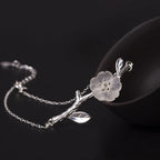 Beautiful natural crystal plum bracelet