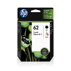 HP 62 Ink Cartridges - Black, Tri-color, 2 Cartridges (N9H64FN)