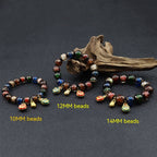 Fragrant Gray Colored Glaze Bracelet Colorful Multi-treasure Swallowing Beast Gold Silk Glass Bead