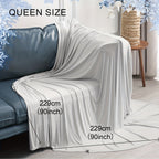 Cooling Blanket For Hot Sleepers - Soft, Breathable, Lightweight, Portable Silky Durable Single Layer Throw With Reversible Design, Ideal For Home Office Travel Car, Summer Use, Machine Washable - 1Pc Lootquake LLC
