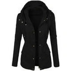 Women's fashion solid color lapel biker jacket Pi-Mart