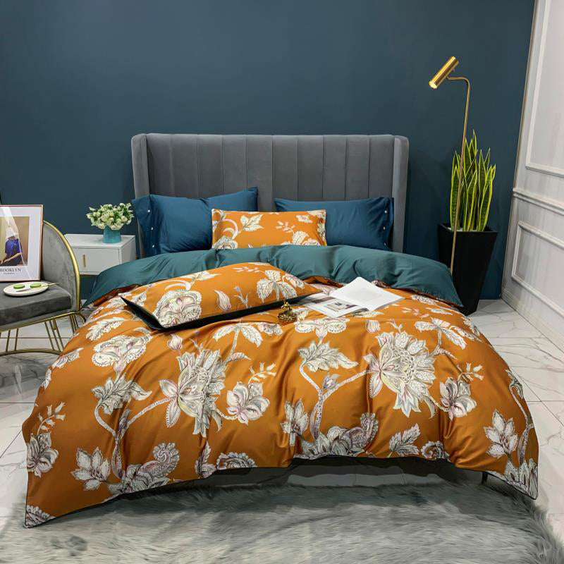 Digital Printing Four-Piece Light Luxury Bed Sheet Duvet Cover Pi-Mart