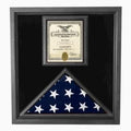 Flag and Certificate Case Black Frame, American Made Black Frame The Military Gift Store