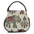 Burlap woven handbag Pi-Mart