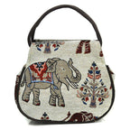 Burlap woven handbag Pi-Mart