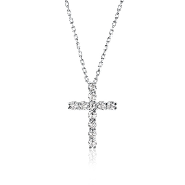 Moissanite Cross Pendants For Women Pi-Mart