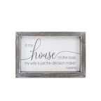Funny Marriage Rules Wood Sign Framed Rustic Home Decor Husband Wife Humor Wall Plaque Gift BandsCo Straps