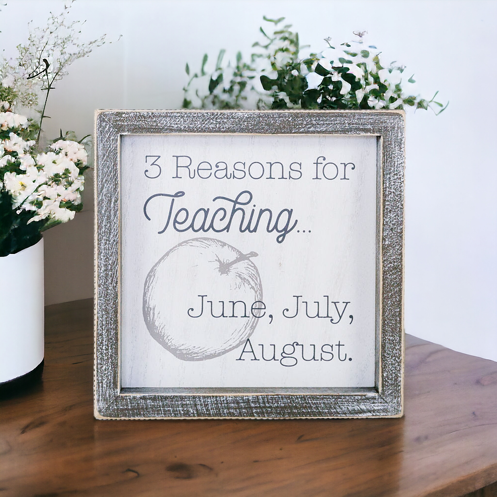 Funny Teacher Sign 3 Reasons For Teaching Classroom Wall Decor Teacher Gift Graduation Present