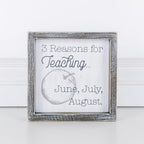 Funny Teacher Sign 3 Reasons For Teaching Classroom Wall Decor Teacher Gift Graduation Present