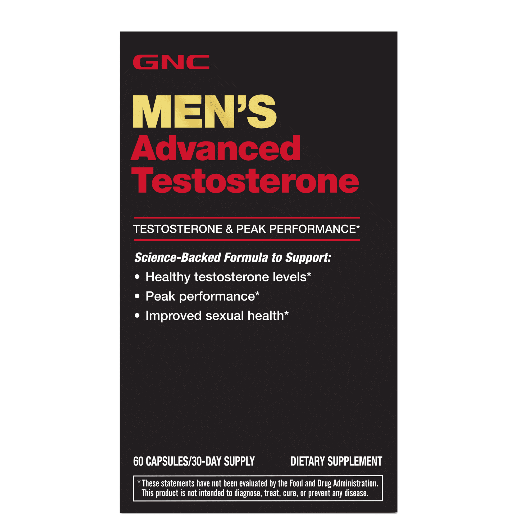 GNC Men's Advanced Testosterone, 60 Capsules, Supports Healthy Testosterone Levels and Peak Male Performance EasyOptionXY LLC