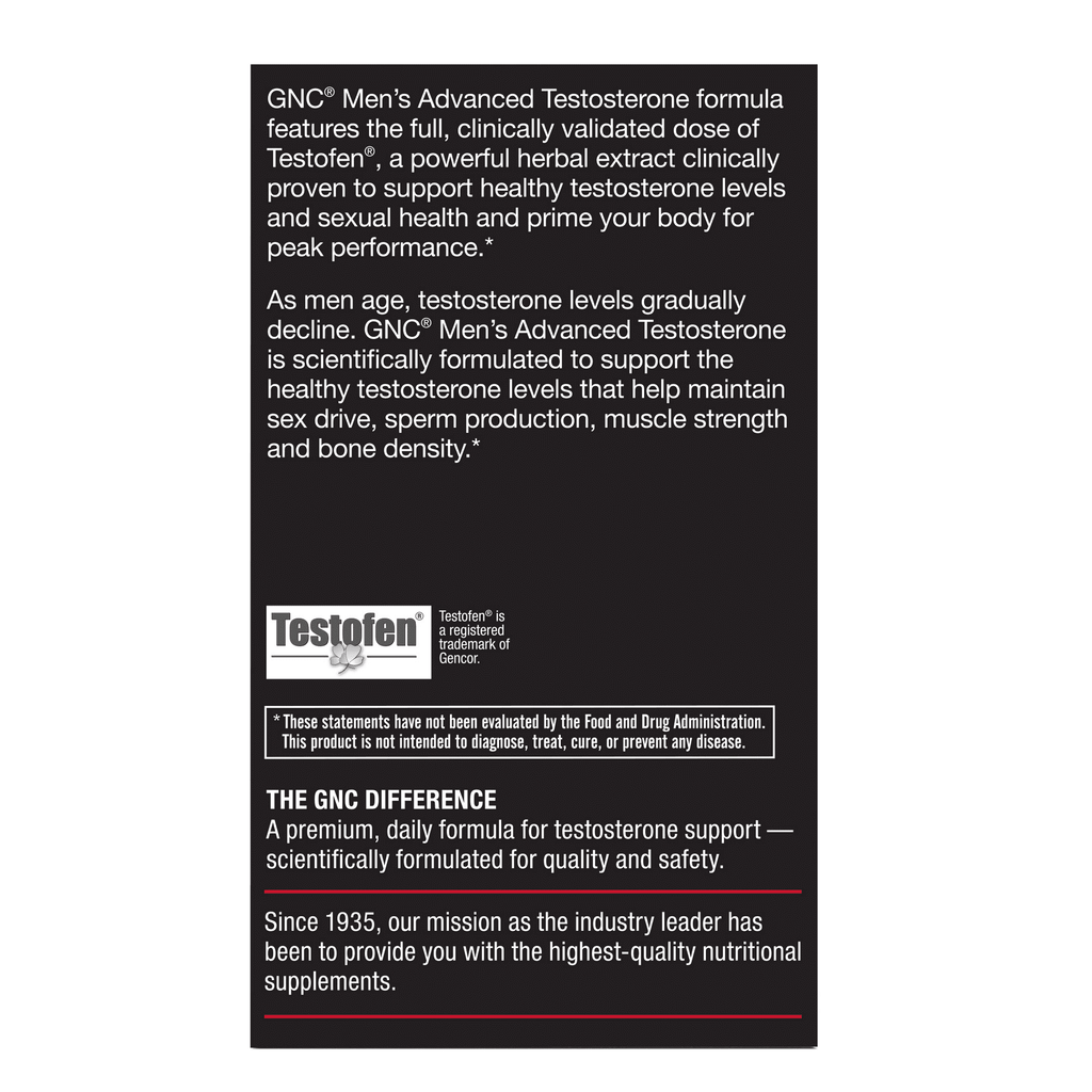 GNC Men's Advanced Testosterone, 60 Capsules, Supports Healthy Testosterone Levels and Peak Male Performance EasyOptionXY LLC
