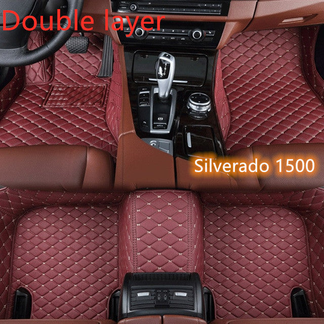 Fully Surrounded Car Leather Floor Mat Pad All Weather Protection Pi-Mart