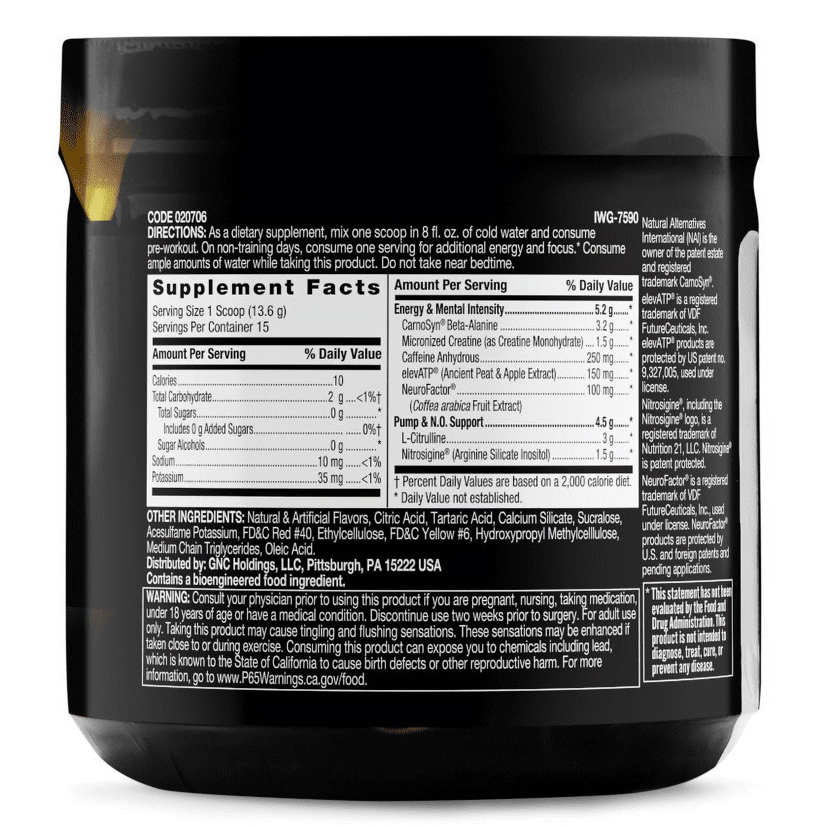 Beyond Raw? LIT? Pre-Workout Powder, Strawberry Lemonade, 250mg Caffeine, 7.20 oz
