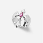 Red Zircon Cross Open Ring Pi-Mart