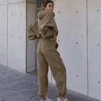 Autumn And Winter Women's New Casual Hoodie Coat Sports Suit Pi-Mart