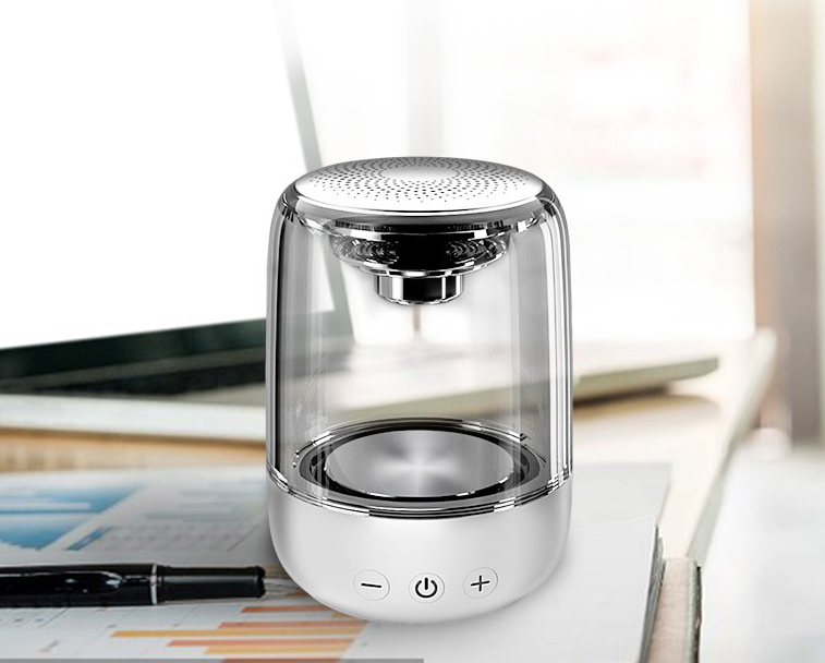 Portable Speakers Bluetooth Column Wireless Bluetooth Speaker Powerful Bass Radio with Variable Color LED Light Pi-Mart