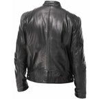 PU Leather Jacket Slim Leather Jacket Pi-Mart