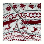 1pc Cozy Christmas Sherpa Blanket - Soft Plush Winter Cabin Throw Blanket for Boys and Girls - Holiday Reindeer Snowflakes Fleece Blanket with Warm and Fuzzy Texture for Cold Weather