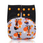 Newborn Cloth Diaper Sewed in Charcoal Bamboo Insert and Suede Pocket Diapers Waterproof Baby Nappies Design for Baby