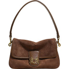 Elegant Autumn Soft Suede Underarm Bag - Stylish Crossbody Shoulder Bag with Large Capacity for Versatile Women
