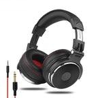 STEVVEX Wired Professional Studio Pro DJ Headphones With Microphone Over Ear HiFi Monitor Music Headset Earphone For Phone PC - SJB-DIAMOND ELITES