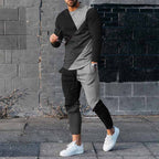Round Neck Long Sleeve T-shirt Trousers Suit Men Lootquake LLC