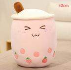 Cute Fruit Drink Plush Stuffed Soft Strawberry Milk Tea Plush Boba Tea Cup Toy Bubble Tea Pillow Cushion Kids Gift Pi-Mart