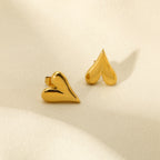 New Titanium Steel Love Heart Earrings Fashion Stainless Steel Pi-Mart