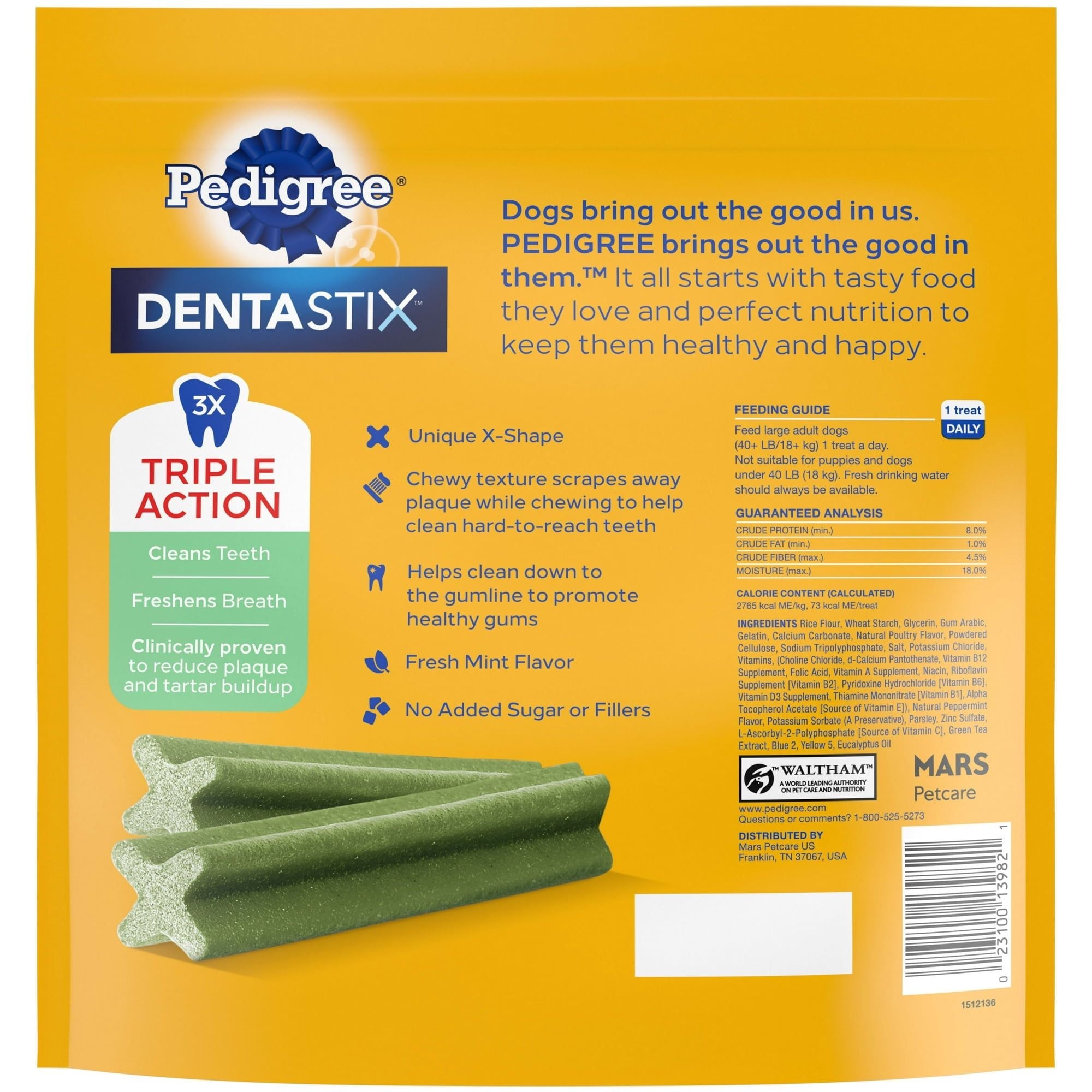PEDIGREE DENTASTIX Fresh Flavor Dental Bone Treats for Large Dogs, 1.94 lb. Value Pack (36 Treats) EasyOptionXY LLC