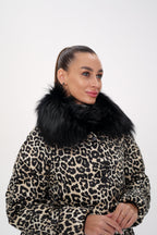 Genuine Polar Fox Leopard Luxe Down Parka - SJB-DIAMOND ELITES