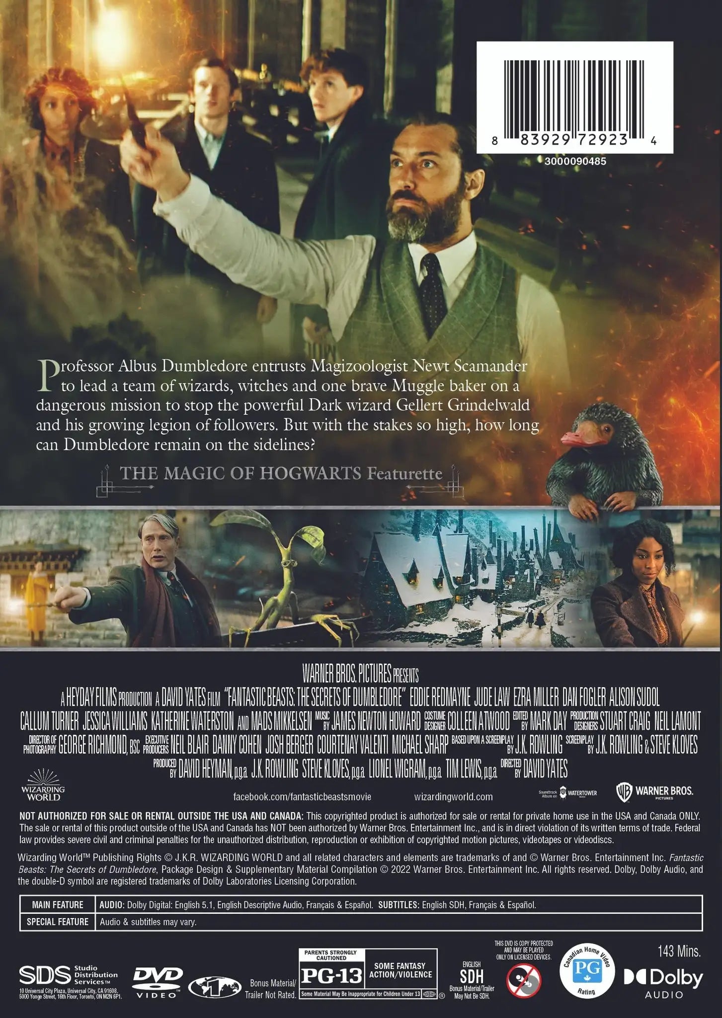 Fantastic Beasts: The Secrets of Dumbledore (DVD)