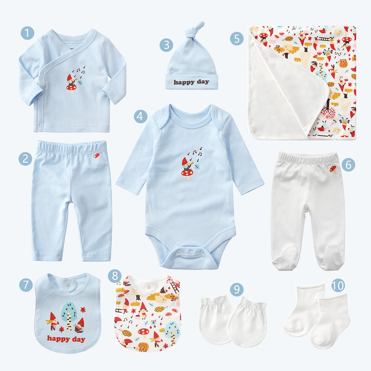 Ten-piece Set Of Maternal And Child Supplies Full Moon Baby Gifts Pi-Mart