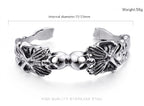 Men's Stainless Steel Skull Opening Bracelet