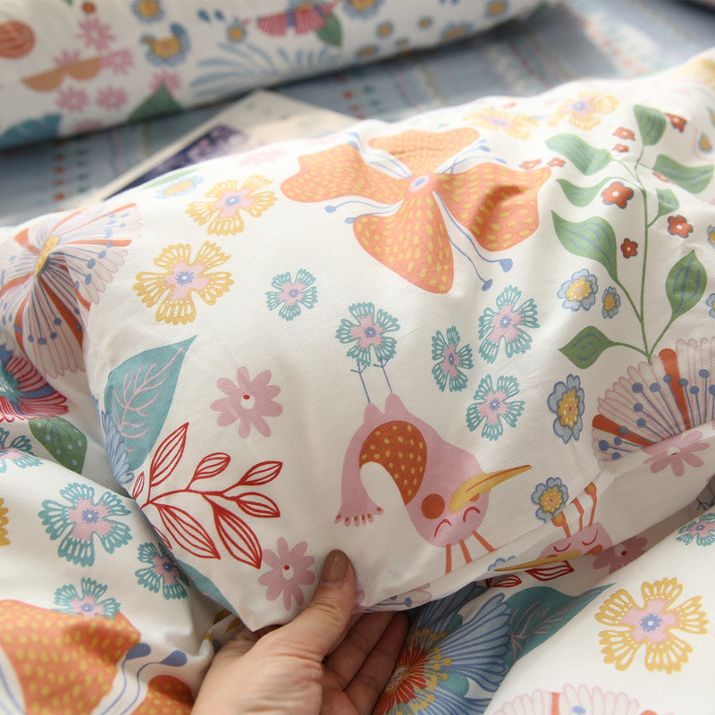 Four-piece Cotton Twill Bed Sheet Duvet Cover Pi-Mart