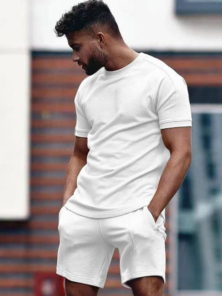 Men's Casual Short Sleeve T-Shirt Sports Suit Lootquake LLC