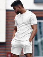 Men's Casual Short Sleeve T-Shirt Sports Suit Lootquake LLC