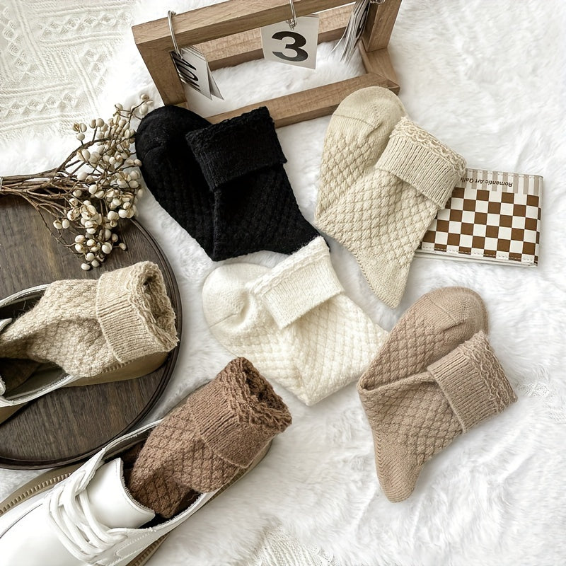 Women’s Plaid Fuzzy Socks - 6-Pair Value Pack | Comfortable, Stretchy, & Chic Mid-Tube Hosiery Lootquake LLC