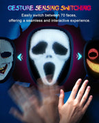 Halloween LED Mask with Programmable App & Gesture Sensing, DIY Unisex LED Lighted Face Transforming Mask, Perfect Gift for Halloween Costume Cosplay,Masquerade - SJB-DIAMOND ELITES