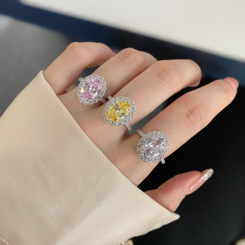 Sterling Silver Luxury Elegant Retro Elegant Zircon Ring Pi-Mart